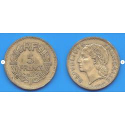 France 5 Francs 1946 C Piece Lavriller Franc
