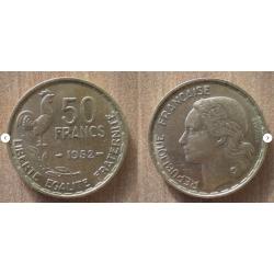 France 50 Francs 1952 Coq Piece Guiraud Franc