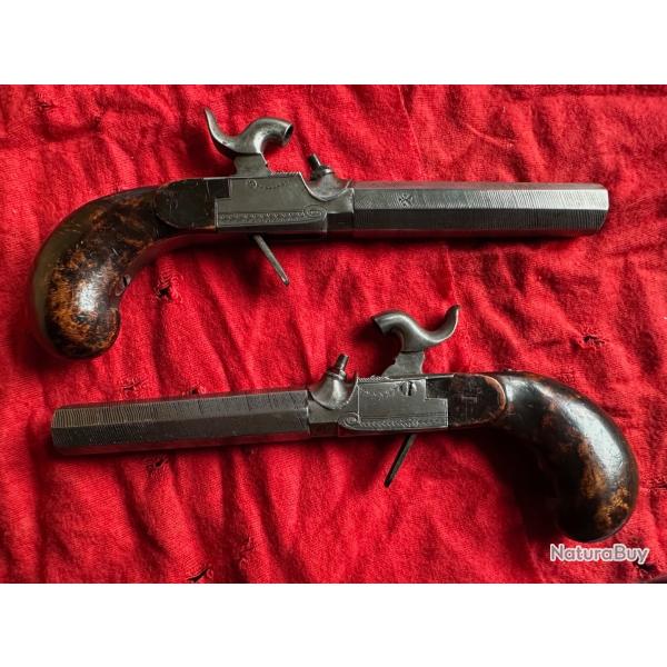 Paire de pistolets de voyage XIX si�cle