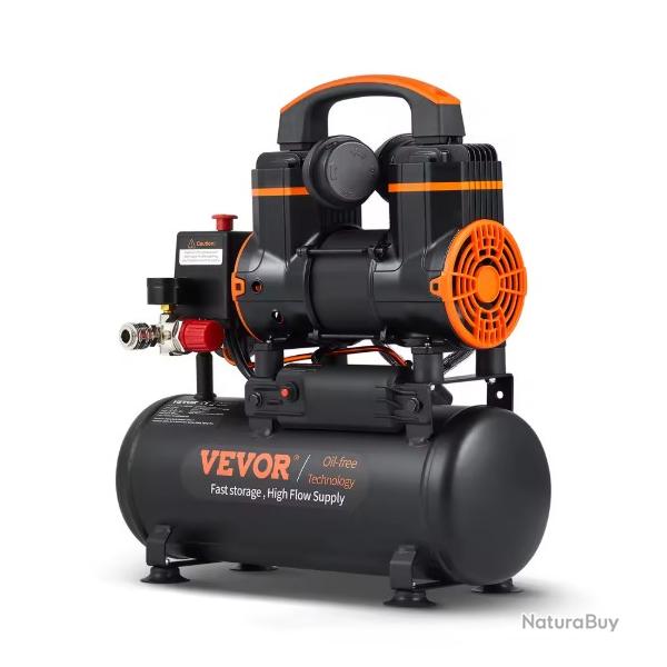 8L Compresseur d'air silencieux SucceBuy 900W, pompe � air portable sans