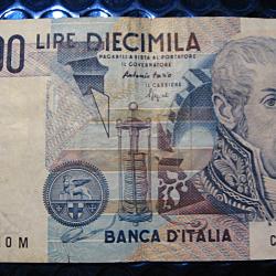 Italie, billet de 10000 lires  1984 "Volta" ttb