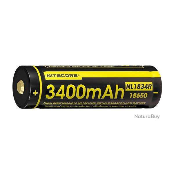 Accu Li-ion 18650 - 3400mAh - Nitecore - Ref NCNL1834R - EAN 6952506492305