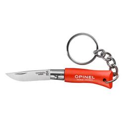 Porte-cl&eacute;s N&deg;02 Inox - Orange - Opinel - Ref OP002272 - EAN 3123840022722