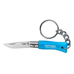 Porte-cl&eacute;s N&deg;02 Inox - Bleu/cyan - Opinel - Ref OP002270 - EAN 3123840022708