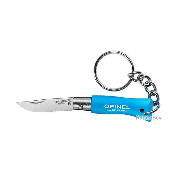 Porte-cl�s N�02 Inox - Bleu/cyan - Opinel - Ref OP002270 - EAN 3123840022708