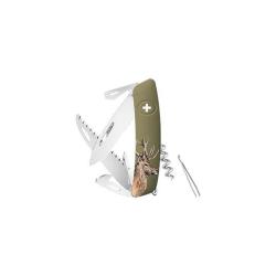 D05, olive, impression Cerf - R&eacute;f: ZD05CER