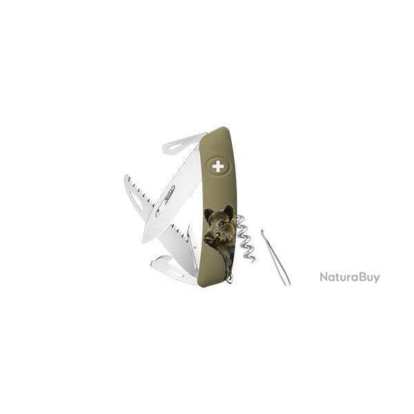 D05, olive, impression Sanglier - R�f: ZD05SAN