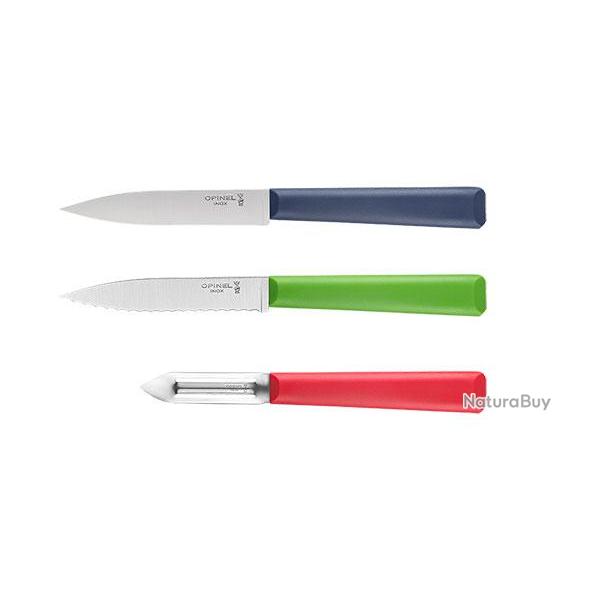 Opinel Office n�312 - Office crant� n�313 - Eplucheur n�315 - Lames 100mm et 60mm