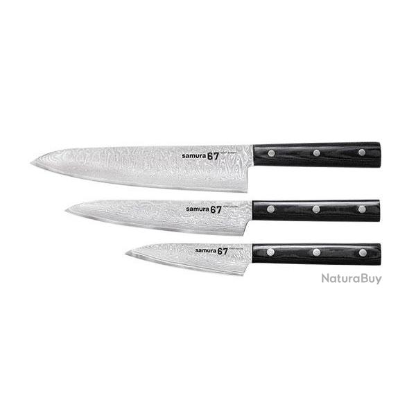 DAMASCUS 67 Coffret 3 couteaux - R�f: SMSD670220M