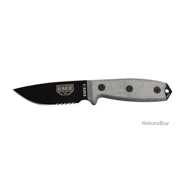 ESEE-3 - Noir - Lame Mixte - R�f: EE3MILSBLK