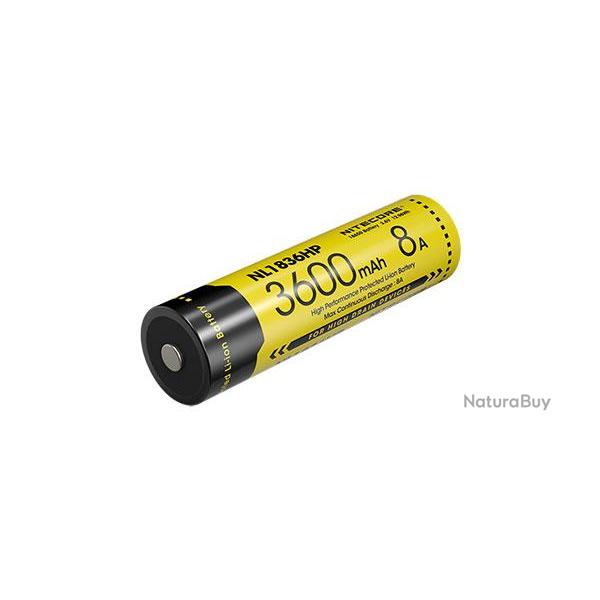 Accu Li-ion 18650 High discharge - 3600mAh - Nitecore - Ref NCNL1836HP - EAN 6952506495986