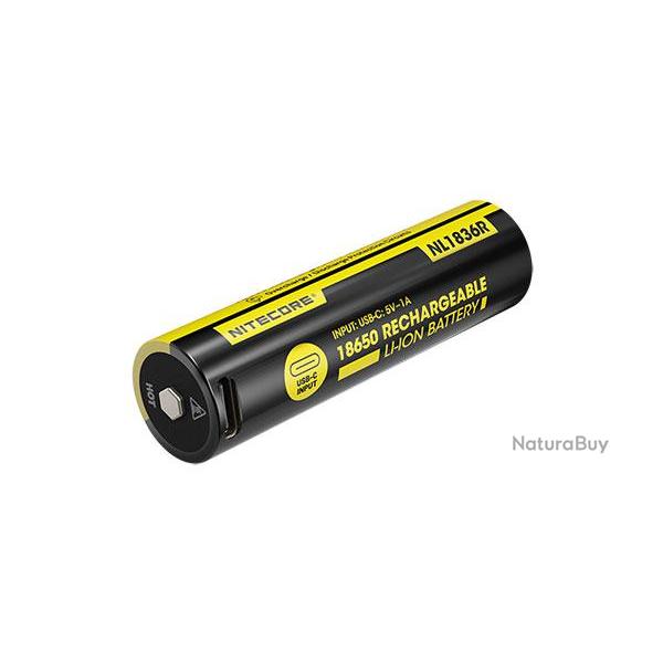 Accu Li-ion 18650 - 3600mAh - Nitecore - Ref NCNL1836R - EAN 6952506495993