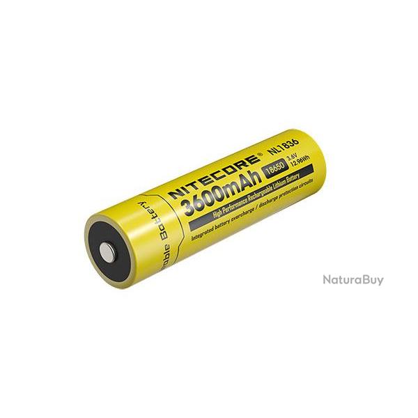Accus Li-ion 18650 - 3600mAh - Nitecore - Ref NCNL1836 - EAN 6952506495979