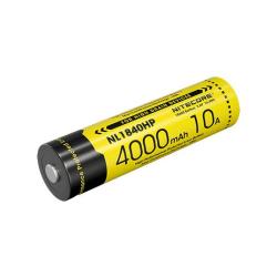 Accu Li-ion 18650 Hautes Performances 10A - Capacit&eacute; 4000mAh - Nitecore - Ref NCNL1840HP