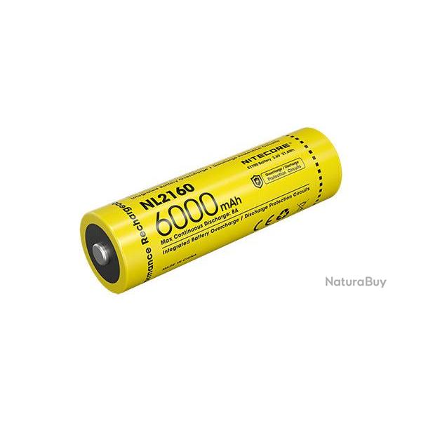 Accu Li-ion 21700 - 6000mAh - Nitecore - Ref NCNL2160 - EAN 6952506496419