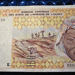 Afrique  de l'ouest, billet de 1000 francs cote d'ivoire de 2002 superbe