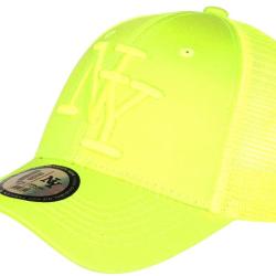 Casquette NY Filet Jaune Fluo Trucker Baseball Fashion Gybz Taille unique Jaune