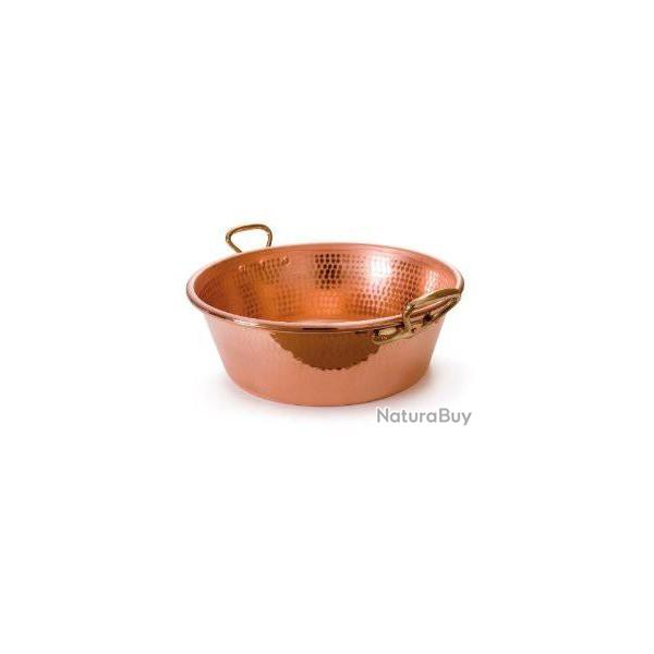 BASSINE A CONFITURE EN CUIVRE MARTEL� POIGNEES BRONZE 44 cm