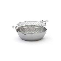 BASSINE &Agrave; FRITURE T&Ocirc;LE D'ACIER AVEC PANIER 32 cm