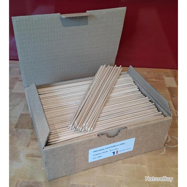 PIQUES BROCHETTES H�TRE 25 CM CARTON DE 1000