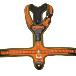 Niggeloh Harnais N&eacute;opr&egrave;ne orange pour chien cou 35 cm / ventre 39-63 cm - Ref N2201