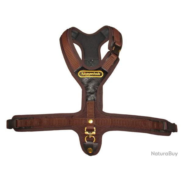 Niggeloh Harnais Marron pour chien cou 66 cm / ventre 54-104 - Ref N2213 - EAN 4250057201332