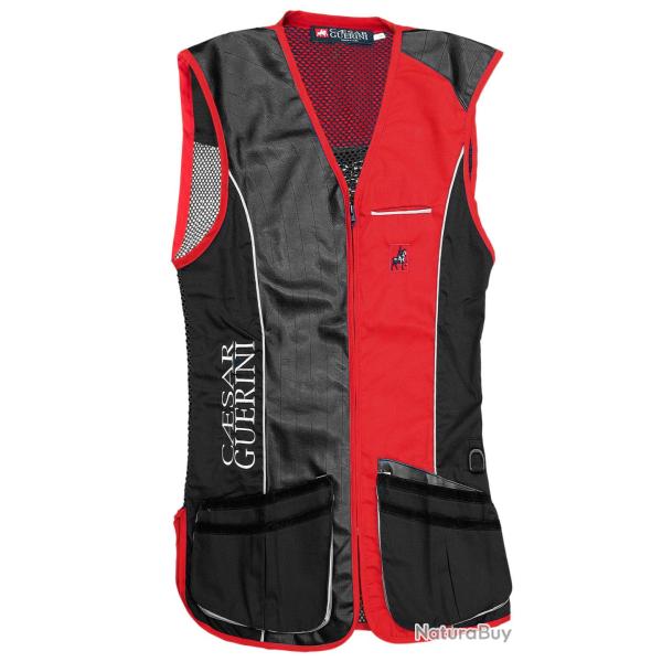 Gilet de tir rouge Caesar Gu�rini Taille S � 6 XL Taille 4Xl Droitier - CAESAR GUERINI - Ref VG69