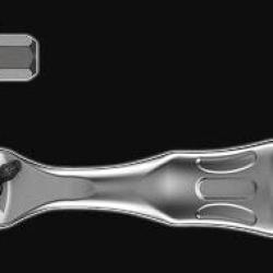Mini cliquet avec adaptateur douille 1/4_ (unit&eacute;) - WERA - Ref WER073230 - EAN 4013288144638