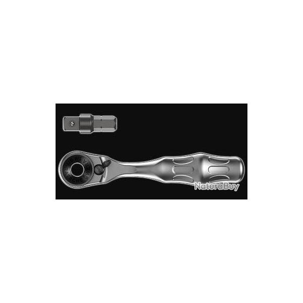 Mini cliquet avec adaptateur douille 1/4_ (unit�) - WERA - Ref WER073230 - EAN 4013288144638