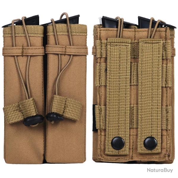 Pochette 2 chargeurs syst�me Molle  #C Sable