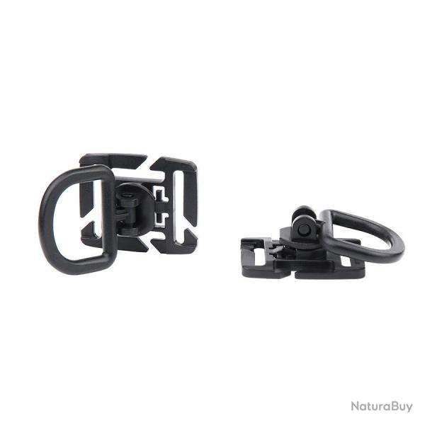 Lot de 2 anneaux D - Syst�me Molle Noir
