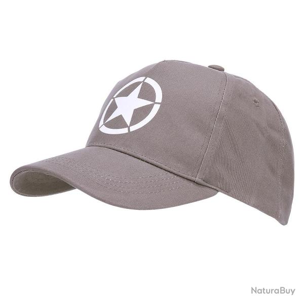 Casquette Baseball Allied Star WWII Gris