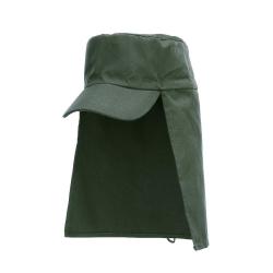 Casquette arm&eacute;e avec protection de nuque Kaki