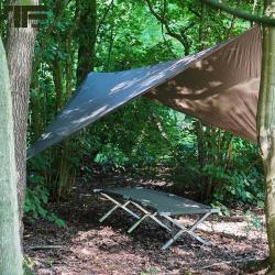 B&acirc;che polyester avec sangle 3 x 3 m Olive fonc&eacute;