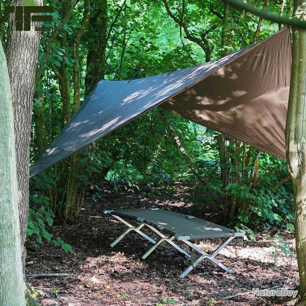 B�che polyester avec sangle 3 x 3 m Olive fonc�