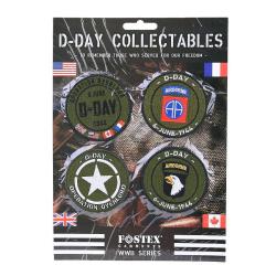 Pack de 4 patchs tissus - collection DDay