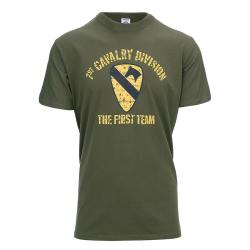 Tee Shirt 1st Cavalry Division Kaki
