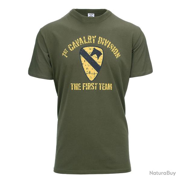 Tee Shirt 1st Cavalry Division Kaki