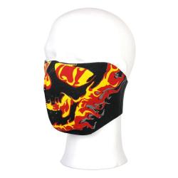 Demi masque motard "flamme"