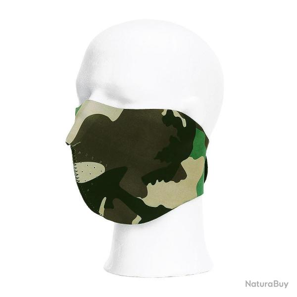 Demi masque de motard camo Camouflage Woodland
