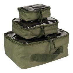 Pochettes d'organisation transparentes MOLLE 3 pi&egrave;ces Vert