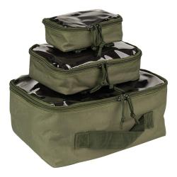 Pochettes d'organisation transparentes MOLLE 3 pi&egrave;ces Vert