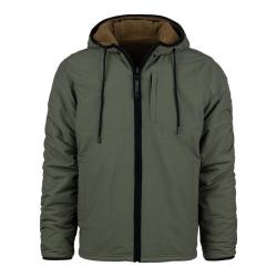 Veste Reversible Sherpa & Softshell Jas Coyote/Vert Ranger, 2XL