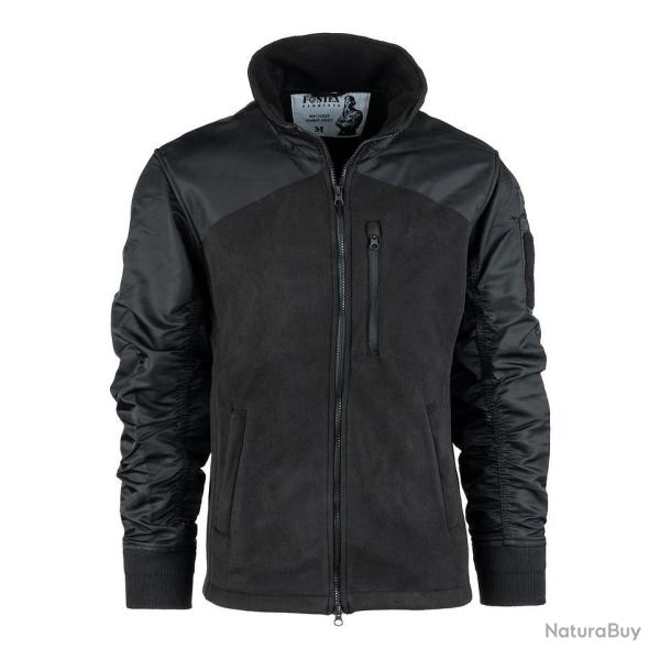 Veste Bombers fine polaire MA1 Noir
