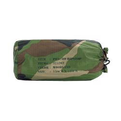 Poncho r&eacute;sistant en Ripstop Camouflage Woodland