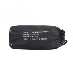 Poncho r&eacute;sistant en Ripstop Noir