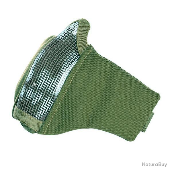 Masque Airsoft grillage et nylon impression Skull Vert