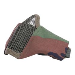 Masque Airsoft grillage et nylon Camouflage Woodland