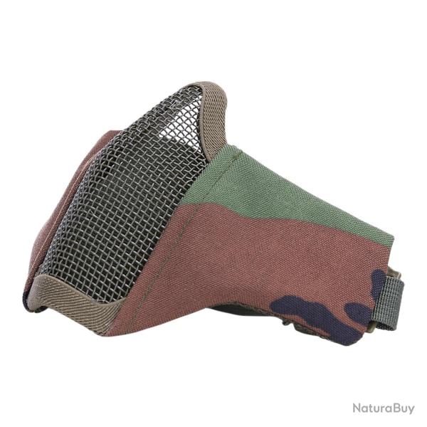 Masque Airsoft grillage et nylon Camouflage Woodland