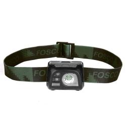 Lampe frontale tactique &eacute;tanche &agrave; pile Noir
